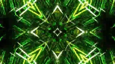 Gelecekçi Siberpunk VJ Döngü Neon Tüneli 