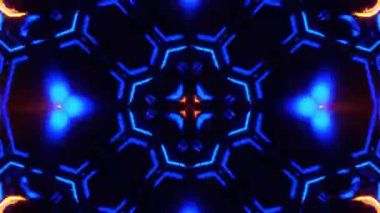 Gelecekçi Siberpunk VJ Döngü Neon Tüneli 