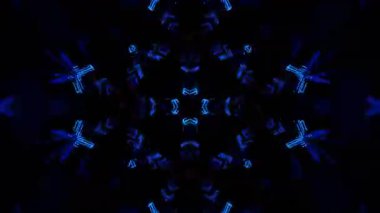 Gelecekçi Siberpunk VJ Döngü Neon Tüneli 