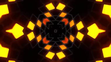 Gelecekçi Siberpunk VJ Döngü Neon Tüneli 