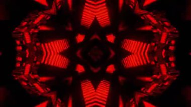 Gelecekçi Siberpunk VJ Döngü Neon Tüneli 