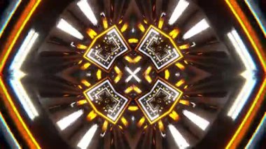 Gelecekçi Siberpunk VJ Döngü Neon Tüneli 