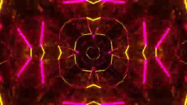 Gelecekçi Siberpunk VJ Döngü Neon Tüneli 