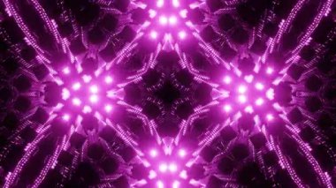 Gelecekçi Siberpunk VJ Döngü Neon Tüneli 