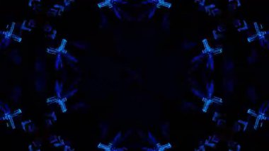 Gelecekçi Siberpunk VJ Döngü Neon Tüneli 