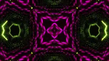 Gelecekçi Siberpunk VJ Döngü Neon Tüneli 