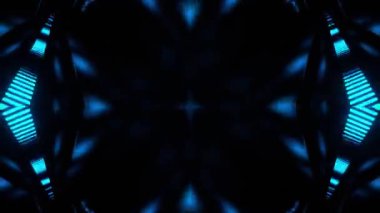 Gelecekçi Siberpunk VJ Döngü Neon Tüneli 