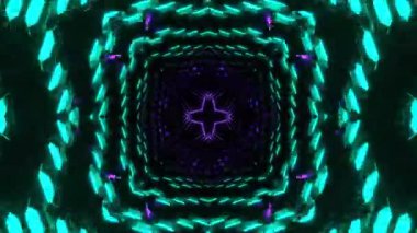 Gelecekçi Siberpunk VJ Döngü Neon Tüneli 