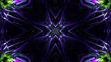 Gelecekçi Siberpunk VJ Döngü Neon Tüneli 