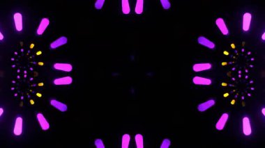 Gelecekçi Siberpunk VJ Döngü Neon Tüneli 