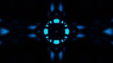 Gelecekçi Siberpunk VJ Döngü Neon Tüneli 