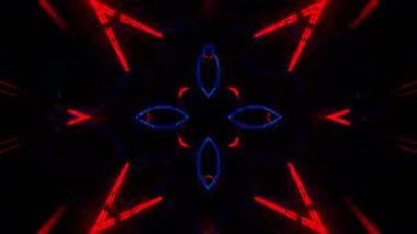 Gelecekçi Siberpunk VJ Döngü Neon Tüneli 