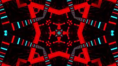 Gelecekçi Siberpunk VJ Döngü Neon Tüneli 