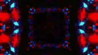 Gelecekçi Siberpunk VJ Döngü Neon Tüneli 