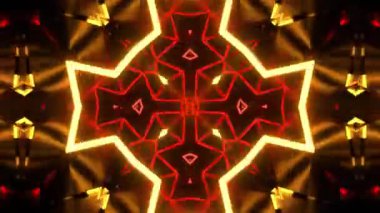 Gelecekçi Siberpunk VJ Döngü Neon Tüneli 