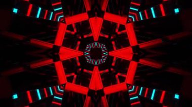 Gelecekçi Siberpunk VJ Döngü Neon Tüneli 