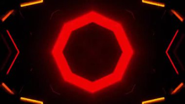 Gelecekçi Siberpunk VJ Döngü Neon Tüneli 