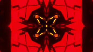 Gelecekçi Siberpunk VJ Döngü Neon Tüneli 