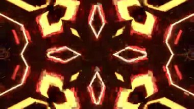 Gelecekçi Siberpunk VJ Döngü Neon Tüneli 