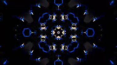 Gelecekçi Siberpunk VJ Döngü Neon Tüneli 