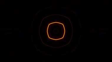 Gelecekçi Siberpunk VJ Döngü Neon Tüneli Girdabı ve Arıza Parçacıkları