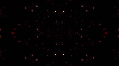 Gelecekçi Siberpunk VJ Döngü Neon Tüneli Girdabı ve Arıza Parçacıkları