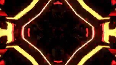 Gelecekçi Siberpunk VJ Döngü Neon Tüneli Girdabı ve Arıza Parçacıkları