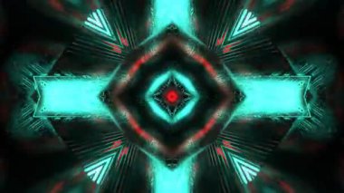 Gelecekçi Siberpunk VJ Döngü Neon Tüneli Girdabı ve Arıza Parçacıkları