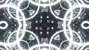 Gelecekçi Siberpunk VJ Döngü Neon Tüneli Girdabı ve Arıza Parçacıkları