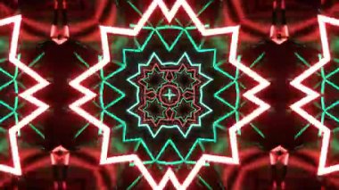 Gelecekçi Siberpunk VJ Döngü Neon Tüneli Girdabı ve Arıza Parçacıkları