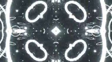 Gelecekçi Siberpunk VJ Döngü Neon Tüneli Girdabı ve Arıza Parçacıkları