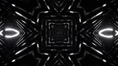 Gelecekçi Siberpunk VJ Döngü Neon Tüneli Girdabı ve Arıza Parçacıkları