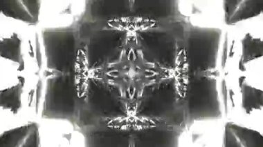 Gelecekçi Siberpunk VJ Döngü Neon Tüneli Girdabı ve Arıza Parçacıkları