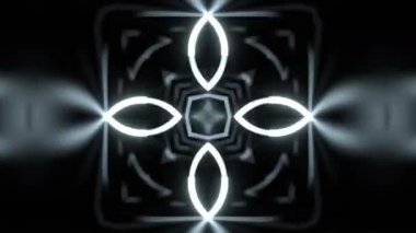 Gelecekçi Siberpunk VJ Döngü Neon Tüneli Girdabı ve Arıza Parçacıkları