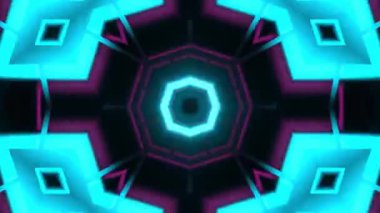 Gelecekçi Siberpunk VJ Döngü Neon Tüneli Girdabı ve Arıza Parçacıkları