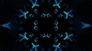 Gelecekçi Siberpunk VJ Döngü Neon Tüneli Girdabı ve Arıza Parçacıkları