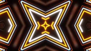 Gelecekçi Siberpunk VJ Döngü Neon Tüneli Girdabı ve Arıza Parçacıkları