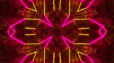 Gelecekçi Siberpunk VJ Döngü Neon Tüneli Girdabı ve Arıza Parçacıkları