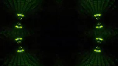 Gelecekçi Siberpunk VJ Döngü Neon Tüneli Girdabı ve Arıza Parçacıkları