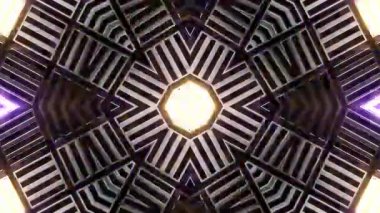 Gelecekçi Siberpunk VJ Döngü Neon Tüneli Girdabı ve Arıza Parçacıkları