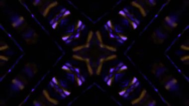 Gelecekçi Siberpunk VJ Döngü Neon Tüneli Girdabı ve Arıza Parçacıkları