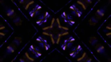 Gelecekçi Siberpunk VJ Döngü Neon Tüneli Girdabı ve Arıza Parçacıkları