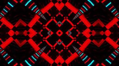 Gelecekçi Siberpunk VJ Döngü Neon Tüneli Girdabı ve Arıza Parçacıkları