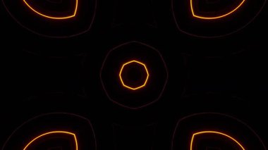 Gelecekçi Siberpunk VJ Döngü Neon Tüneli Girdabı ve Arıza Parçacıkları