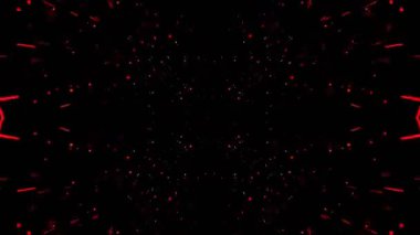 Gelecekçi Siberpunk VJ Döngü Neon Tüneli Girdabı ve Arıza Parçacıkları