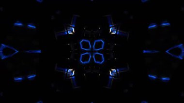 Gelecekçi Siberpunk VJ Döngü Neon Tüneli Girdabı ve Arıza Parçacıkları