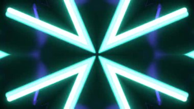 Gelecekçi Siberpunk VJ Döngü Neon Tüneli Girdabı ve Arıza Parçacıkları