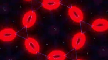 Işık efektli soyut fraktal arkaplan