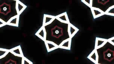 Güzel kırmızı ve siyah arkaplanlı soyut kaleydoskop