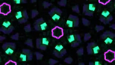 Soyut dijital fraktal model. Psikedelik fütüristik geometrik süs. yatay arkaplan görünümü 616: 9